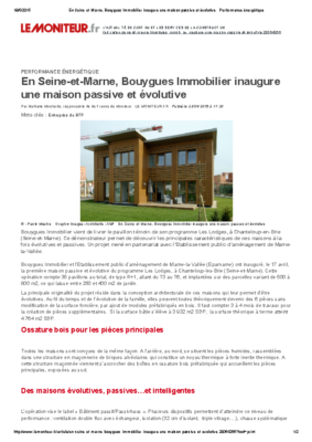 LE MONITEUR_BOUYGUES IMMOBILIER  MAISON PASSIVHAUS EN SEINE ET MARNE