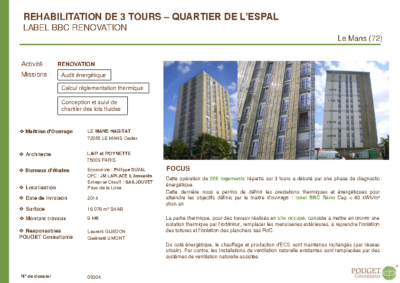 09304_Réhabilitation de 3 tours_quartier de l’ESPAL au Mans (72)