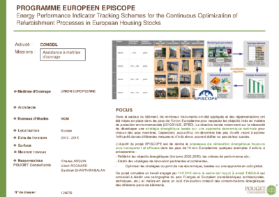 126076_Programme Européen EPISCOPE_Energy Performance Indicator Tracking Schemes for the Continuous Optimization